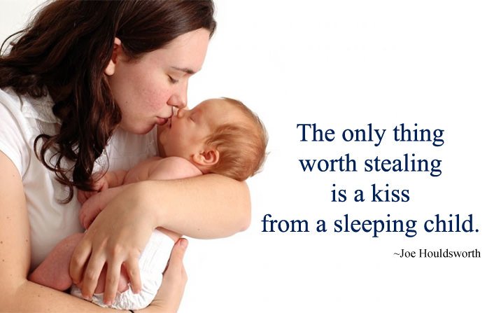 kissing-on-sleeping-child